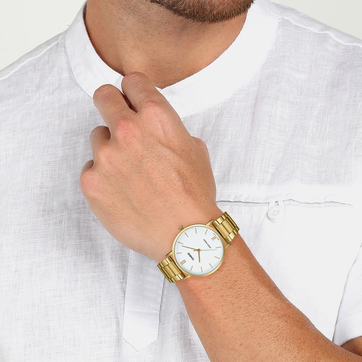Enticer Men Quartz White Dial Analog Stainless Steel Watch A1780