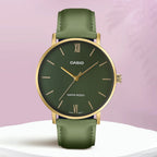 Enticer Men Quartz Green Dial Analog Leather Watch A1782