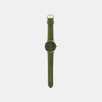 Enticer Men Quartz Green Dial Analog Leather Watch A1782