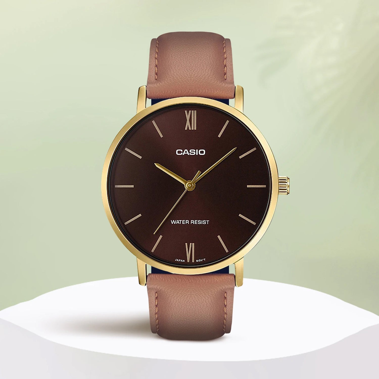Enticer Men Quartz Brown Dial Analog Leather Watch A1783