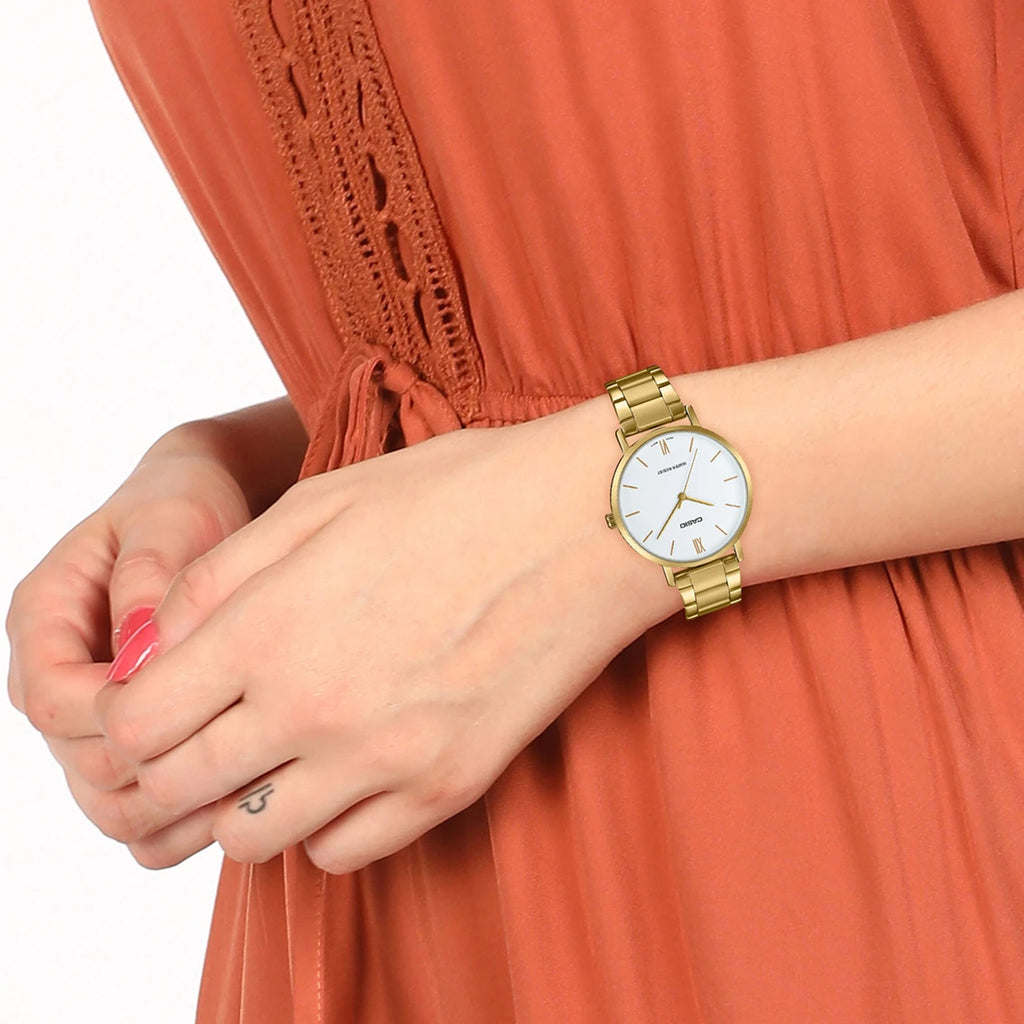 Enticer Women Quartz White Dial Analog Stainless Steel Watch A1784