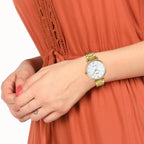 Enticer Women Quartz White Dial Analog Stainless Steel Watch A1784