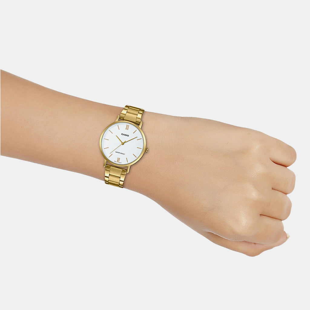 Enticer Women Quartz White Dial Analog Stainless Steel Watch A1784