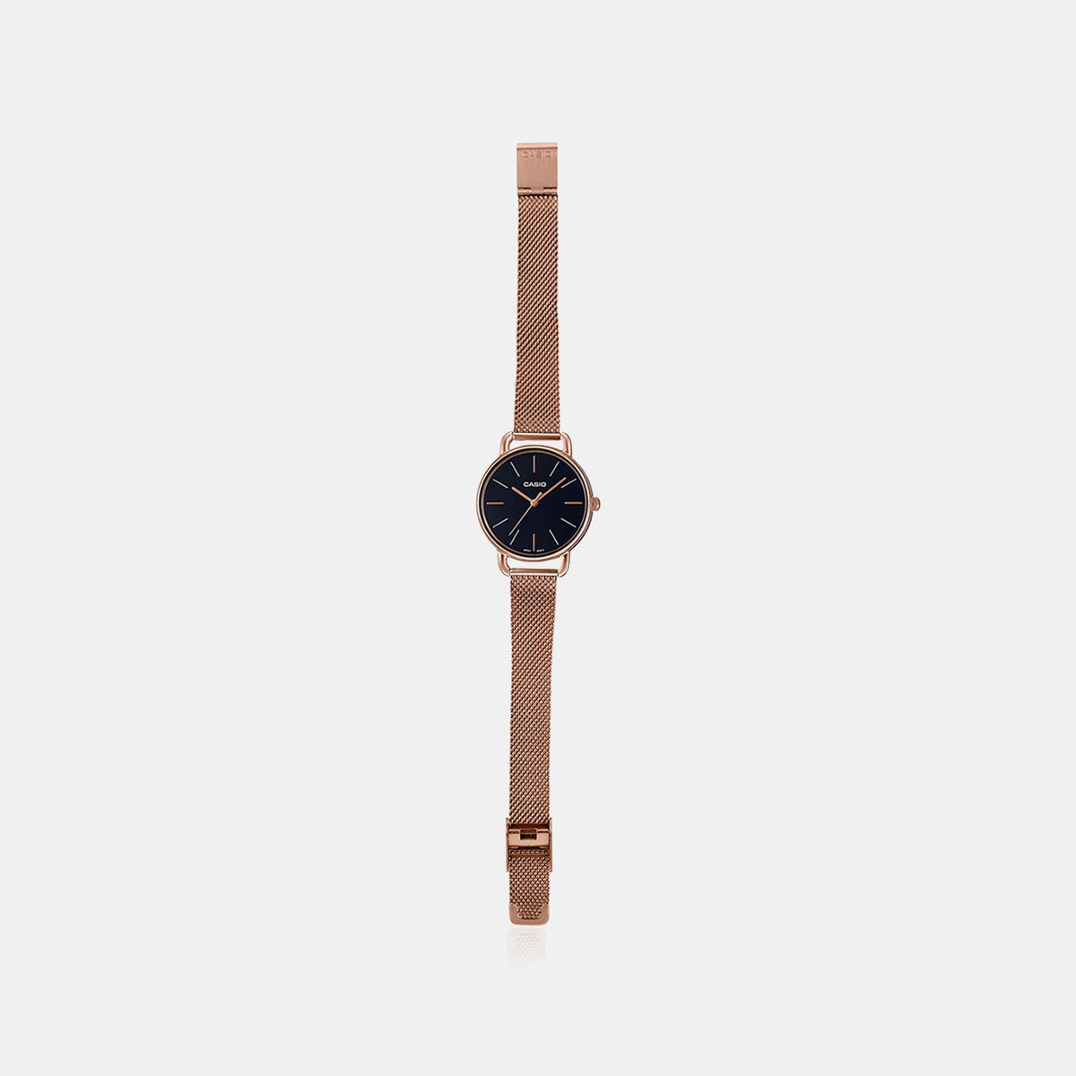 Enticer Women Quartz Black Dial Analog Mesh Watch A1794