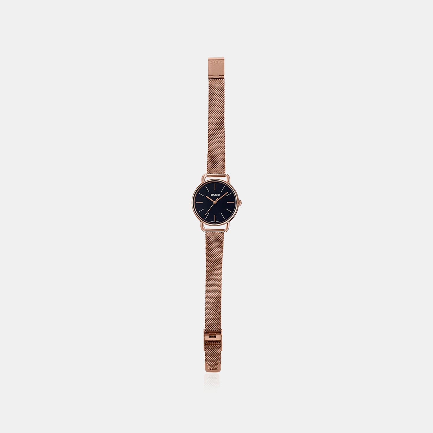 Enticer Women Quartz Black Dial Analog Mesh Watch A1794