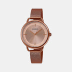 Enticer Women Quartz Rose Gold Dial Analog Stainless Steel Watch A1799