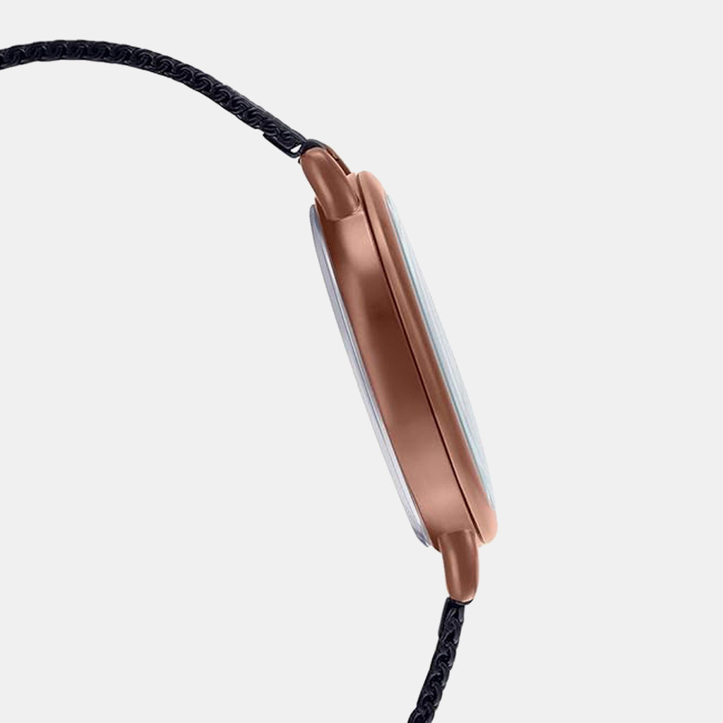 Enticer Women Quartz Black Dial Analog Mesh Watch A1811