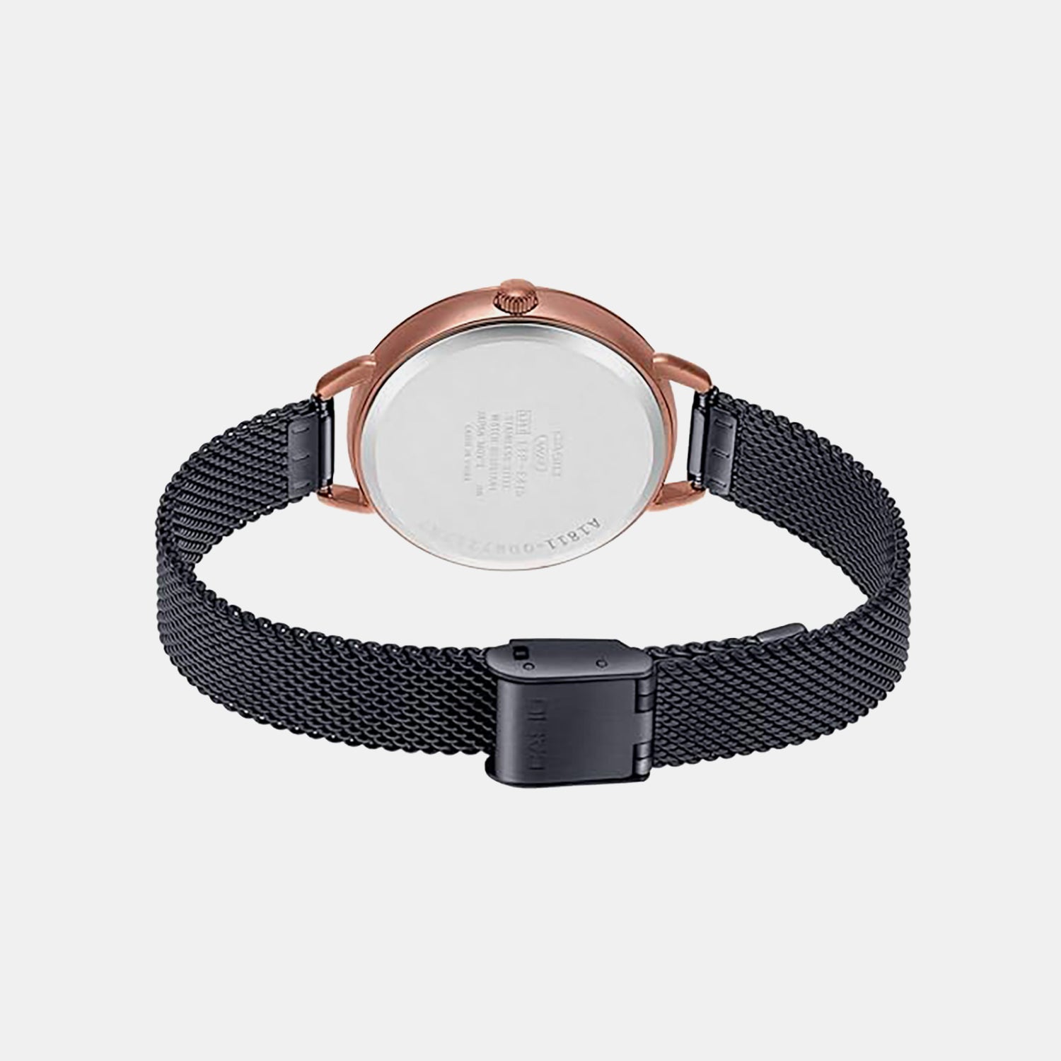 Enticer Women Quartz Black Dial Analog Mesh Watch A1811