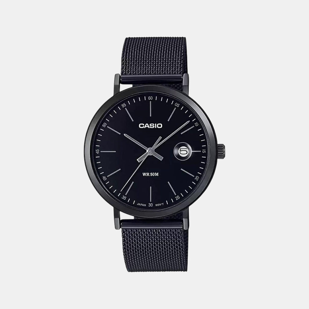 Enticer Men Quartz Black Dial Analog Stainless Steel Watch A1829