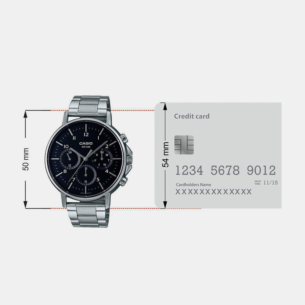 Enticer Men Quartz Black Dial Chronograph Stainless Steel Watch A1845