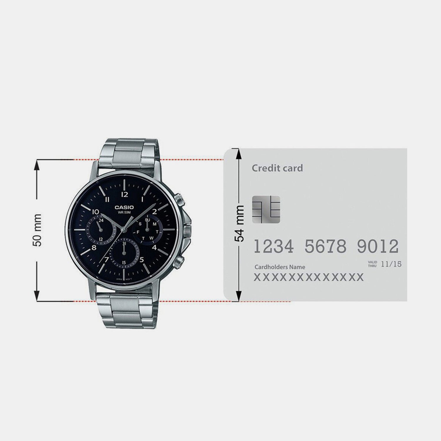 Enticer Men Quartz Black Dial Chronograph Stainless Steel Watch A1845