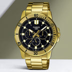 Enticer Men Quartz Black Dial Chronograph Stainless Steel Watch A1856