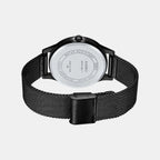 Vintage Women Quartz Black Dial Analog Stainless Steel Watch A1865