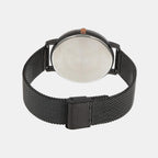 Enticer Men Quartz Black Dial Analog Stainless Steel Watch A1882