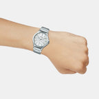 Enticer Men Quartz White Dial Chronograph Stainless Steel Watch A1892