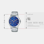Enticer Men Quartz Blue Dial Chronograph Stainless Steel Watch A1894