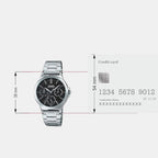 Enticer Women Quartz Black Dial Chronograph Stainless Steel Watch A1895