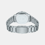 Enticer Men Quartz Silver Dial Chronograph Stainless Steel Watch A1935