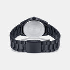 Enticer Men Quartz Black Dial Analog Stainless Steel Watch A1941