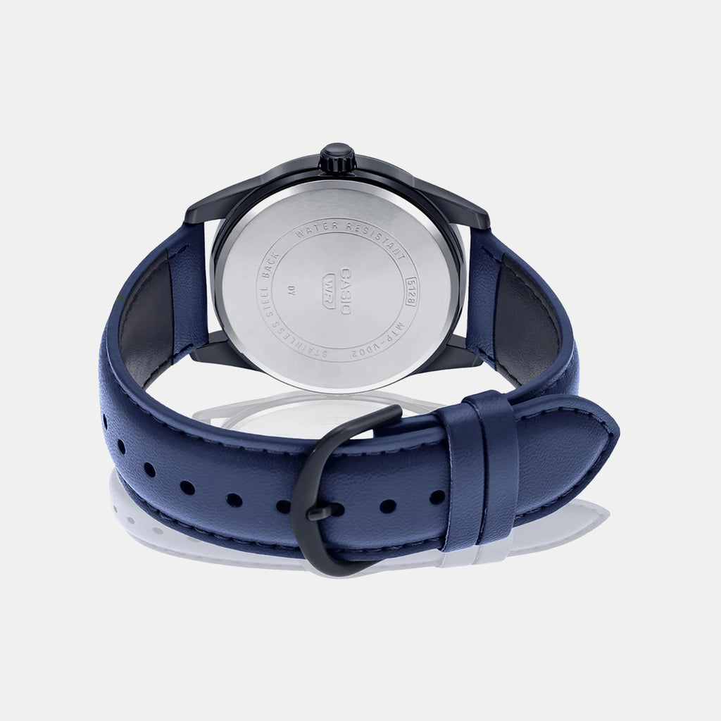 Enticer Men Quartz Blue Dial Analog Leather Watch A1944