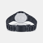 Enticer Men Quartz Black Dial Multi-Function Stainless Steel Watch A1969
