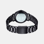 Enticer Men Quartz Black Dial Analog Stainless Steel Watch A1973