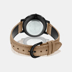 Enticer Men Quartz Black Dial Analog Leather Watch A1976