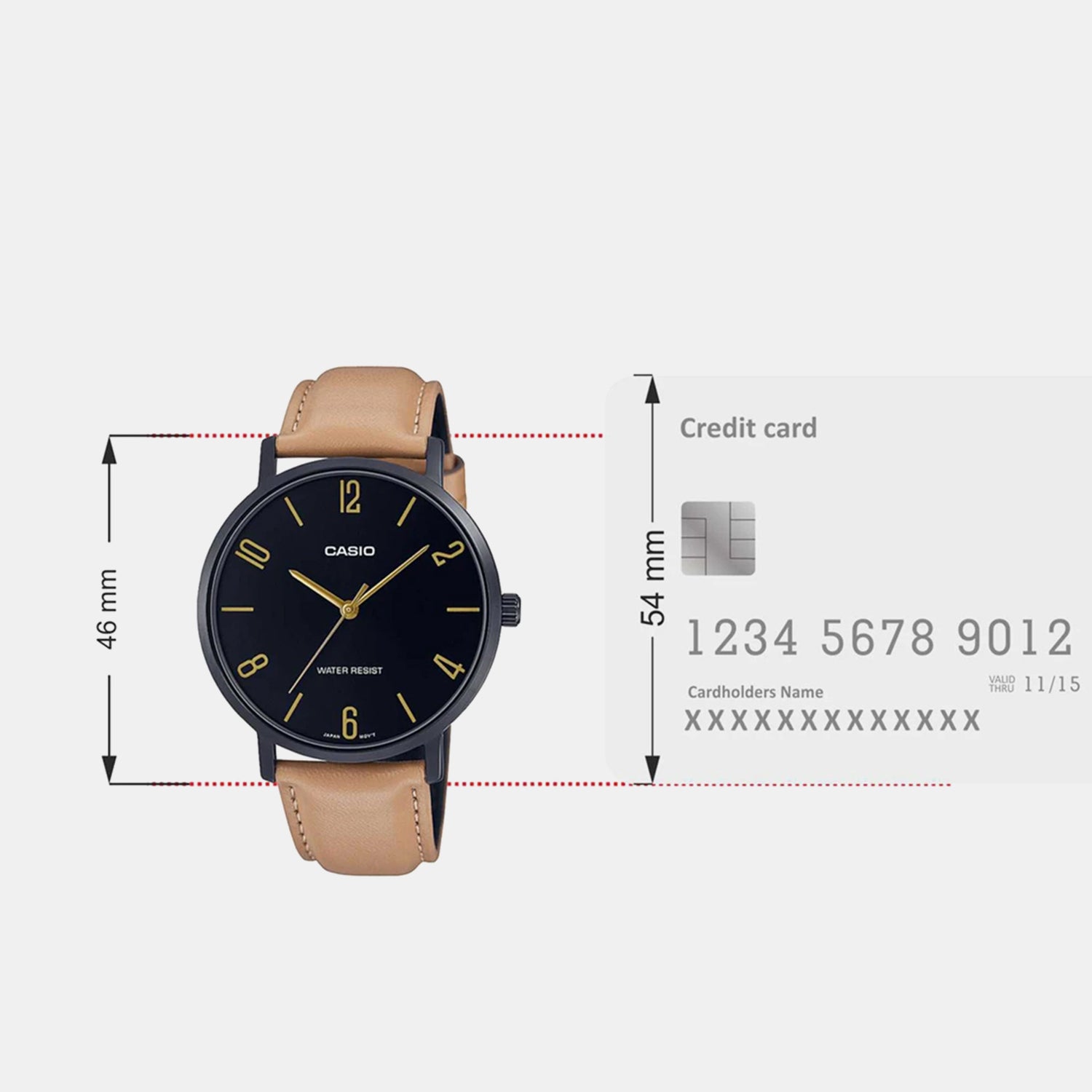 Enticer Men Quartz Black Dial Analog Leather Watch A1976