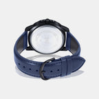 Enticer Men Quartz Blue Dial Analog Leather Watch A1982