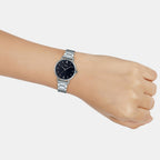 Enticer Women Quartz Black Dial Analog Stainless Steel Watch A1997