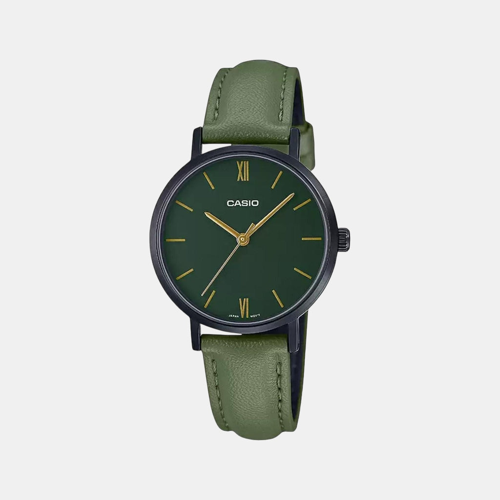 Enticer Women Quartz Green Dial Analog Leather Watch A2002