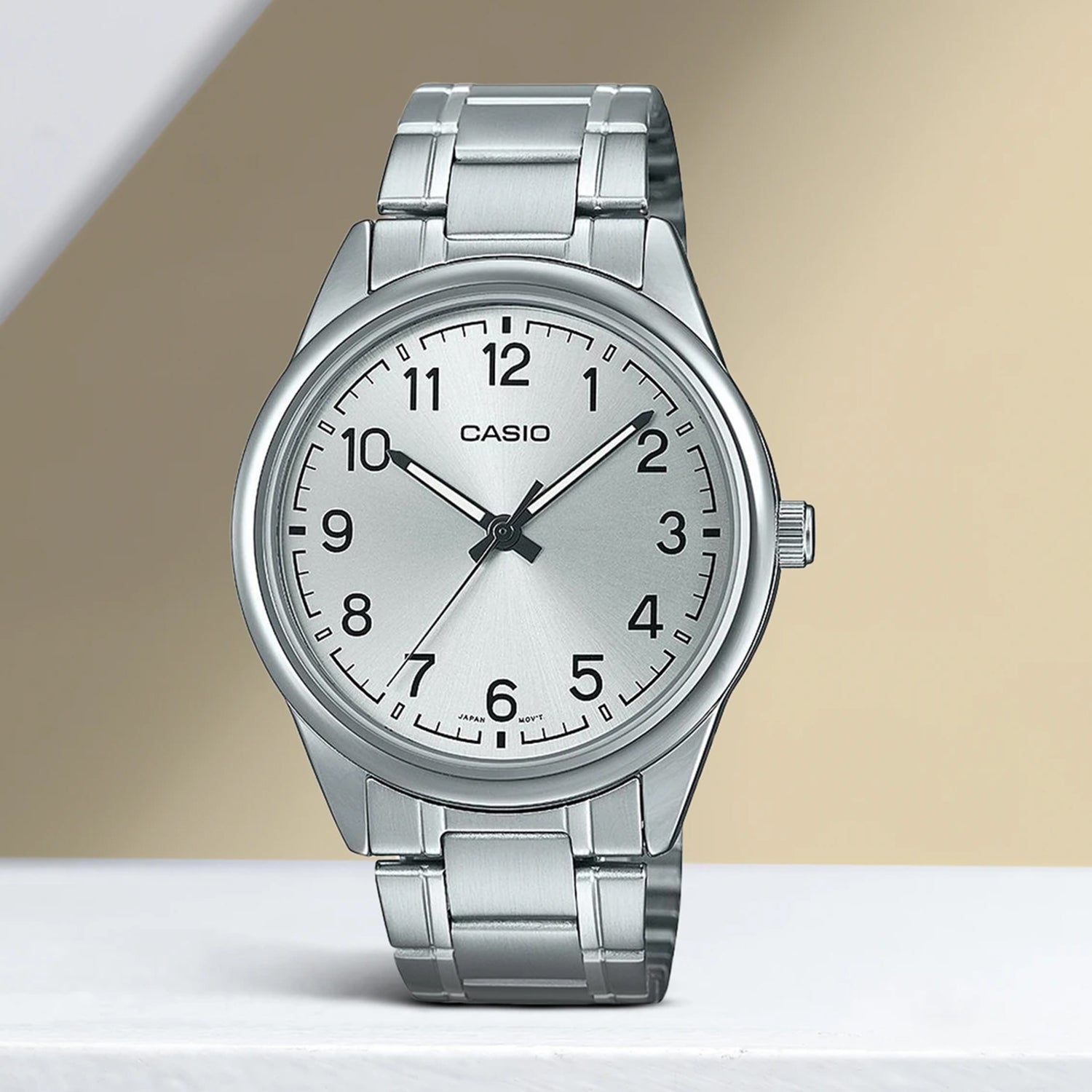 Enticer Men Quartz Silver Dial Analog Stainless Steel Watch A2032