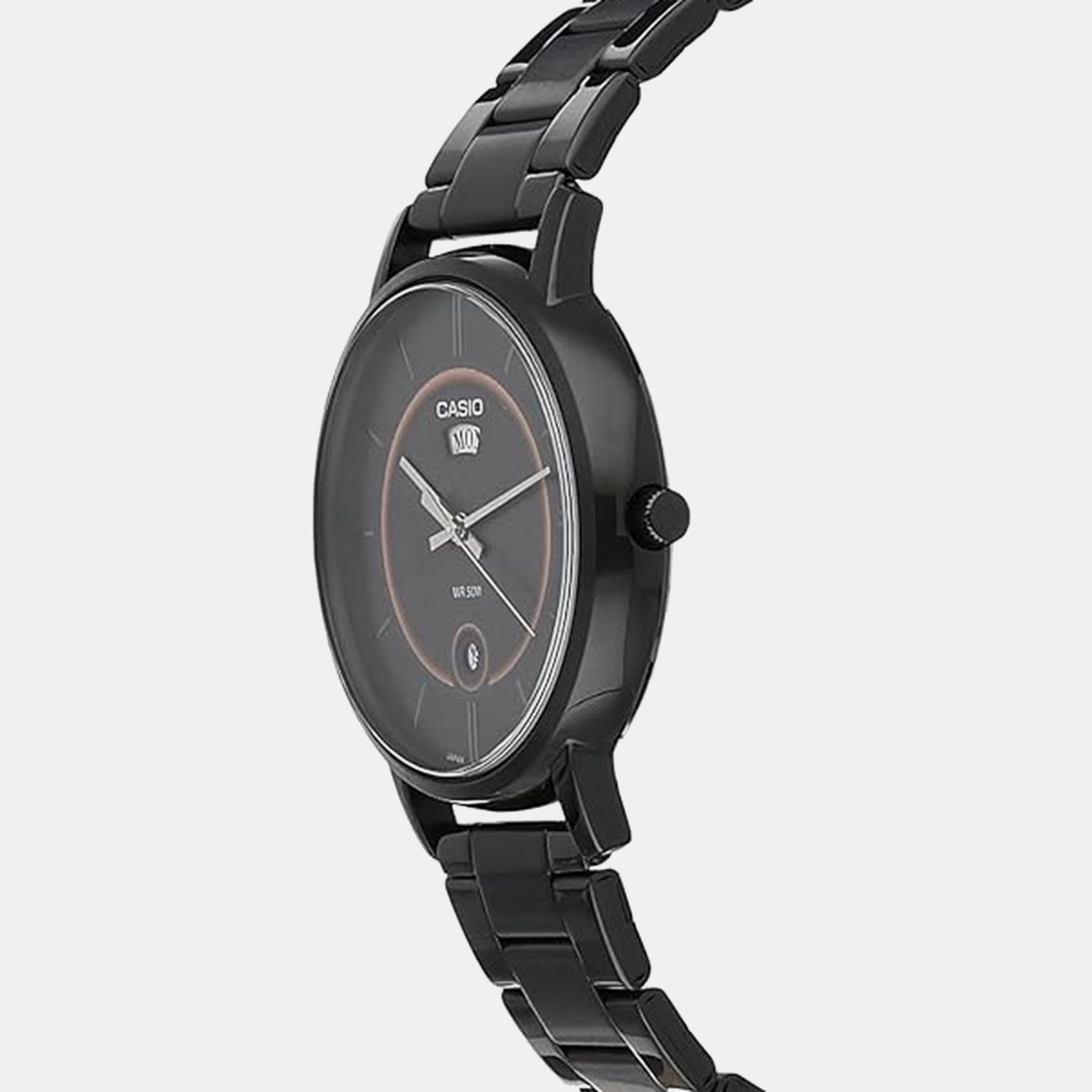 Enticer Men Quartz Black Dial Analog Stainless Steel Watch A2042