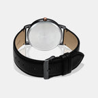 Enticer Men Quartz Black Dial Analog Leather Watch A2043