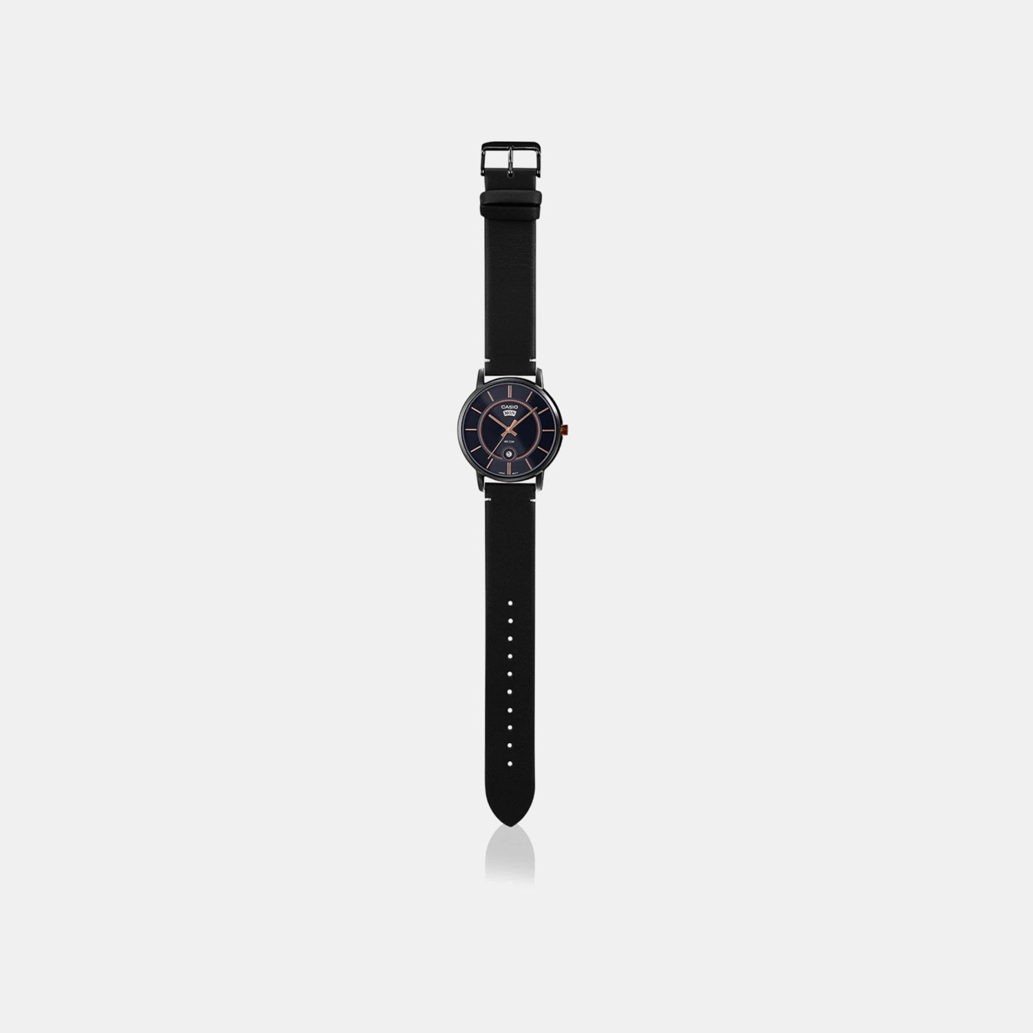 Enticer Men Quartz Black Dial Analog Leather Watch A2043