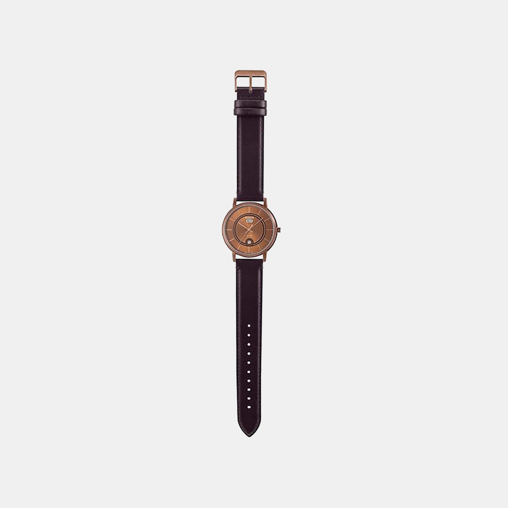 Enticer Men Quartz Brown Dial Analog Leather Watch A2045