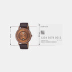Enticer Men Quartz Brown Dial Analog Leather Watch A2045