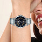 Enticer Men Quartz Black Dial Analog Stainless Steel Watch A2051