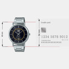 Enticer Men Quartz Black Dial Analog Stainless Steel Watch A2051