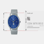 Enticer Men Quartz Blue Dial Analog Mesh Watch A2058