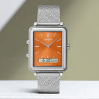 Enticer Men Quartz Orange Dial Analog Watch A2088