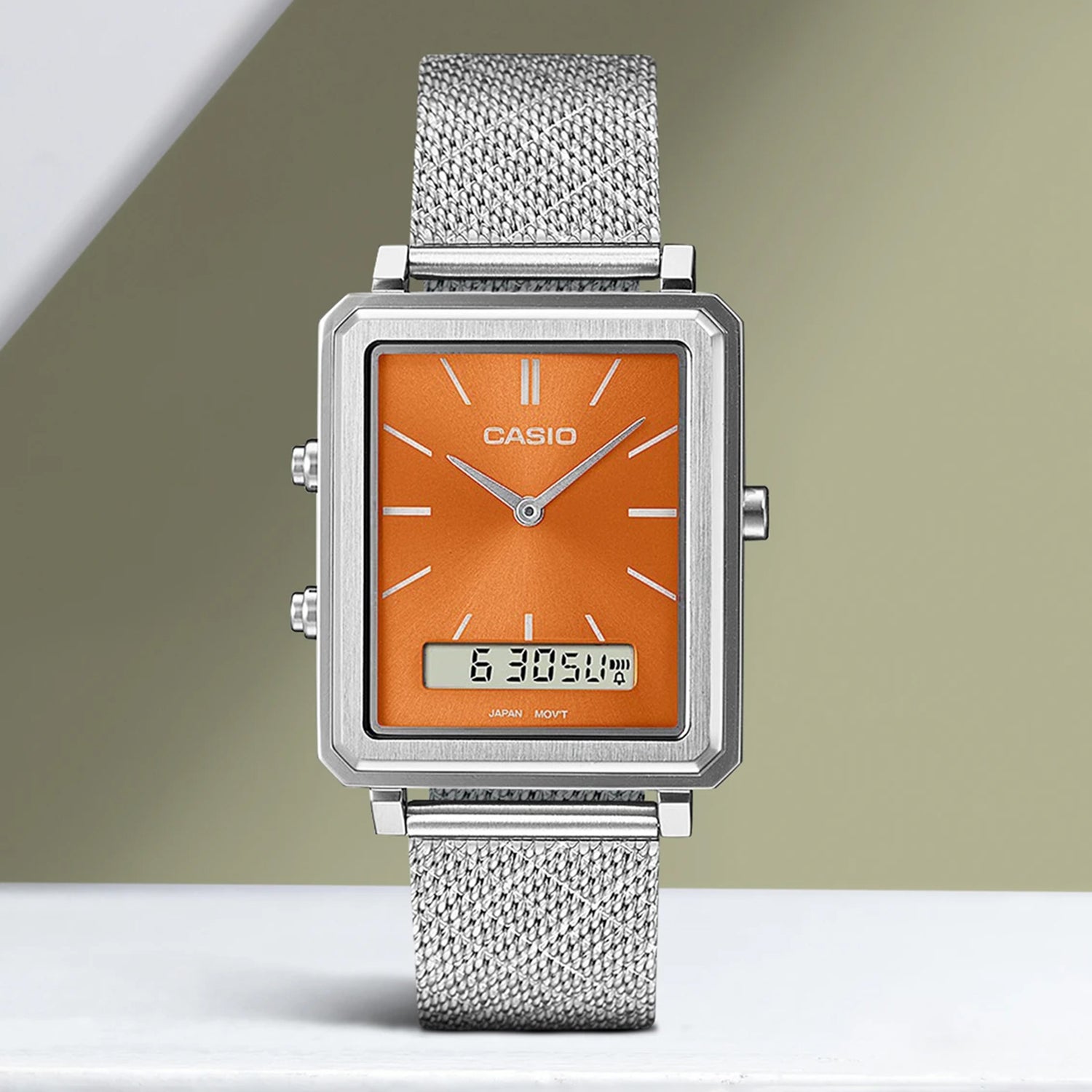 Enticer Men Quartz Orange Dial Analog Watch A2088