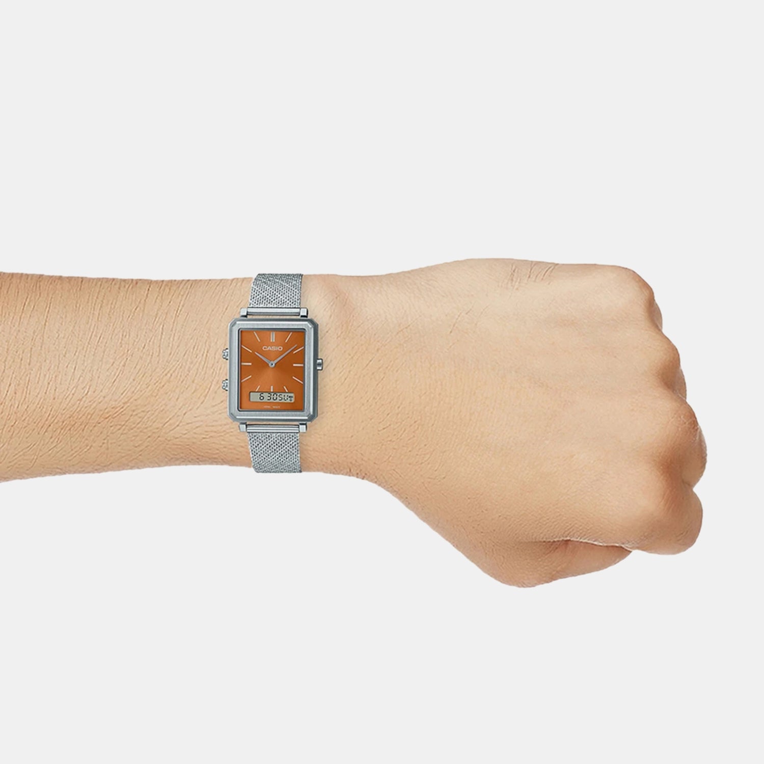 Enticer Men Quartz Orange Dial Analog Watch A2088