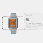 Enticer Men Quartz Orange Dial Analog Watch A2088