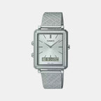 Enticer Men Quartz Silver Dial Analog Stainless Steel Watch A2089