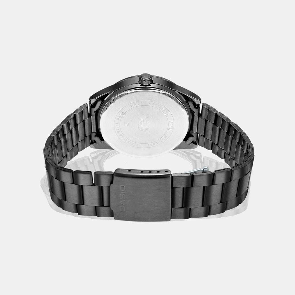 Enticer Men Quartz Black Dial Analog Stainless Steel Watch A2090