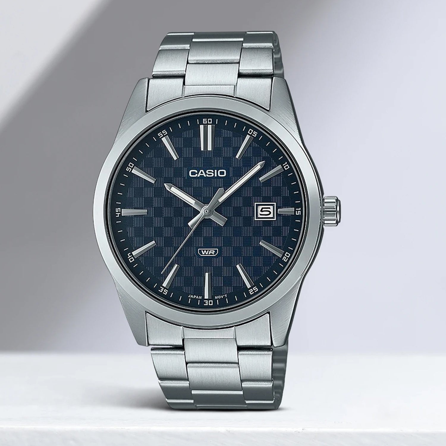 Enticer Men Quartz Blue Dial Analog Stainless Steel Watch A2093