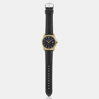 Enticer Men Quartz Black Dial Analog Leather Watch A2096