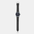 Enticer Men Quartz Black Dial Analog Leather Watch A2097