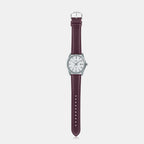 Enticer Men Quartz White Dial Analog Leather Watch A2098